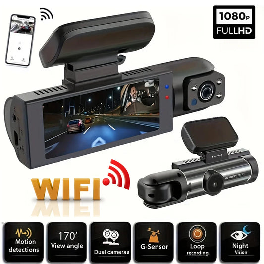 1080P WIFI Dual camera Dash Cam for cars,Front And Inside,car camera
