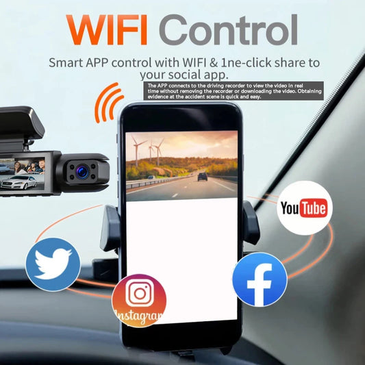 1080P WIFI Dual camera Dash Cam for cars,Front And Inside,car camera
