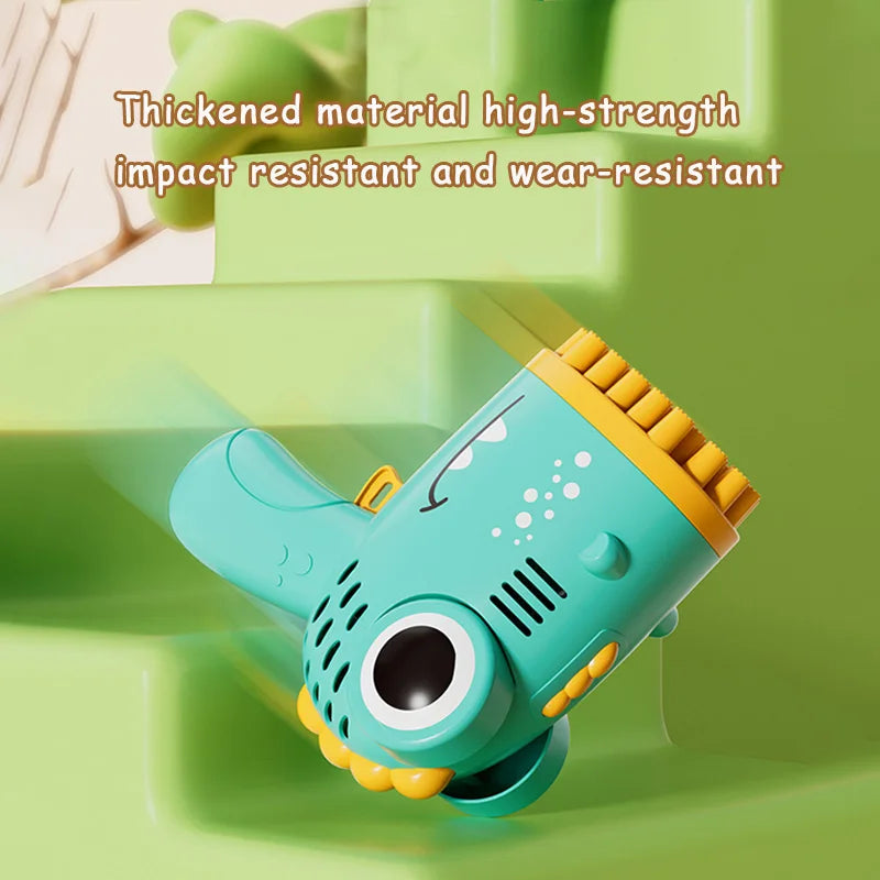 40 Hole Dinosaur Bubble Handheld Bubble Machine, Electric Bubble Gun